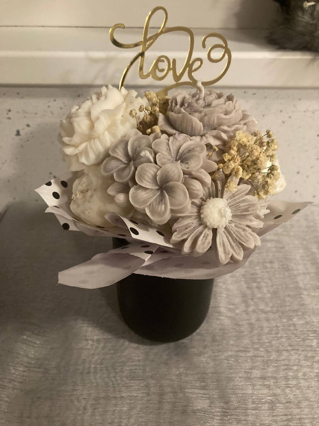 Floral Soy Wax Candle Bouquet