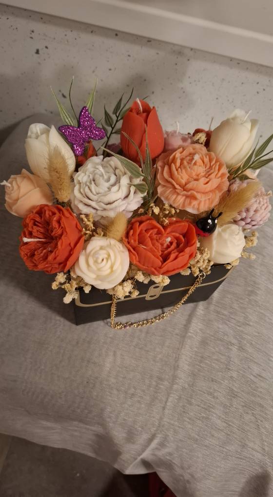 Candle Bouquet – Soy Wax Floral Scented