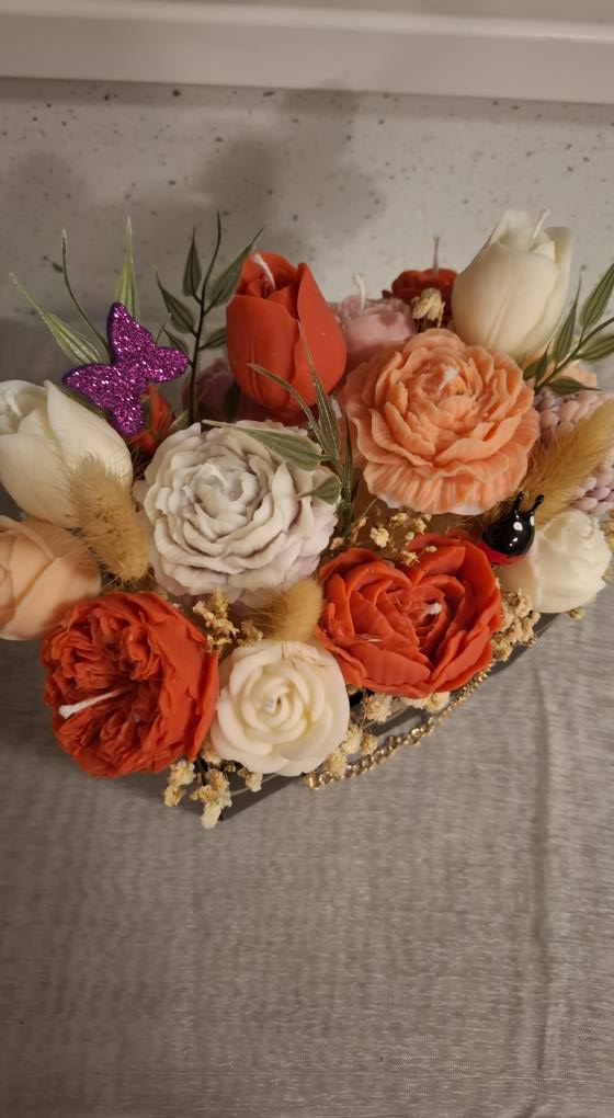 Candle Bouquet – Soy Wax Floral Scented