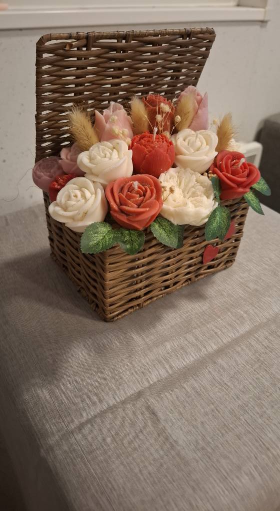 Floral Soy Wax Candle Bouquet