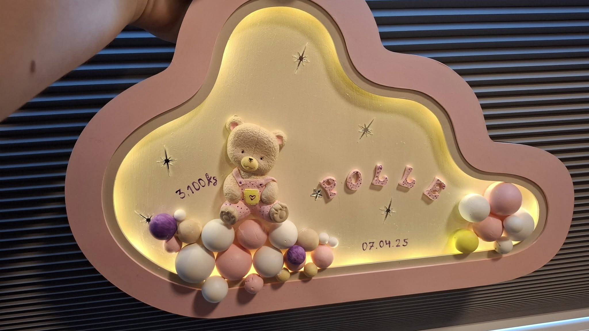 Personalized Handmade 3D LED Baby Lamp