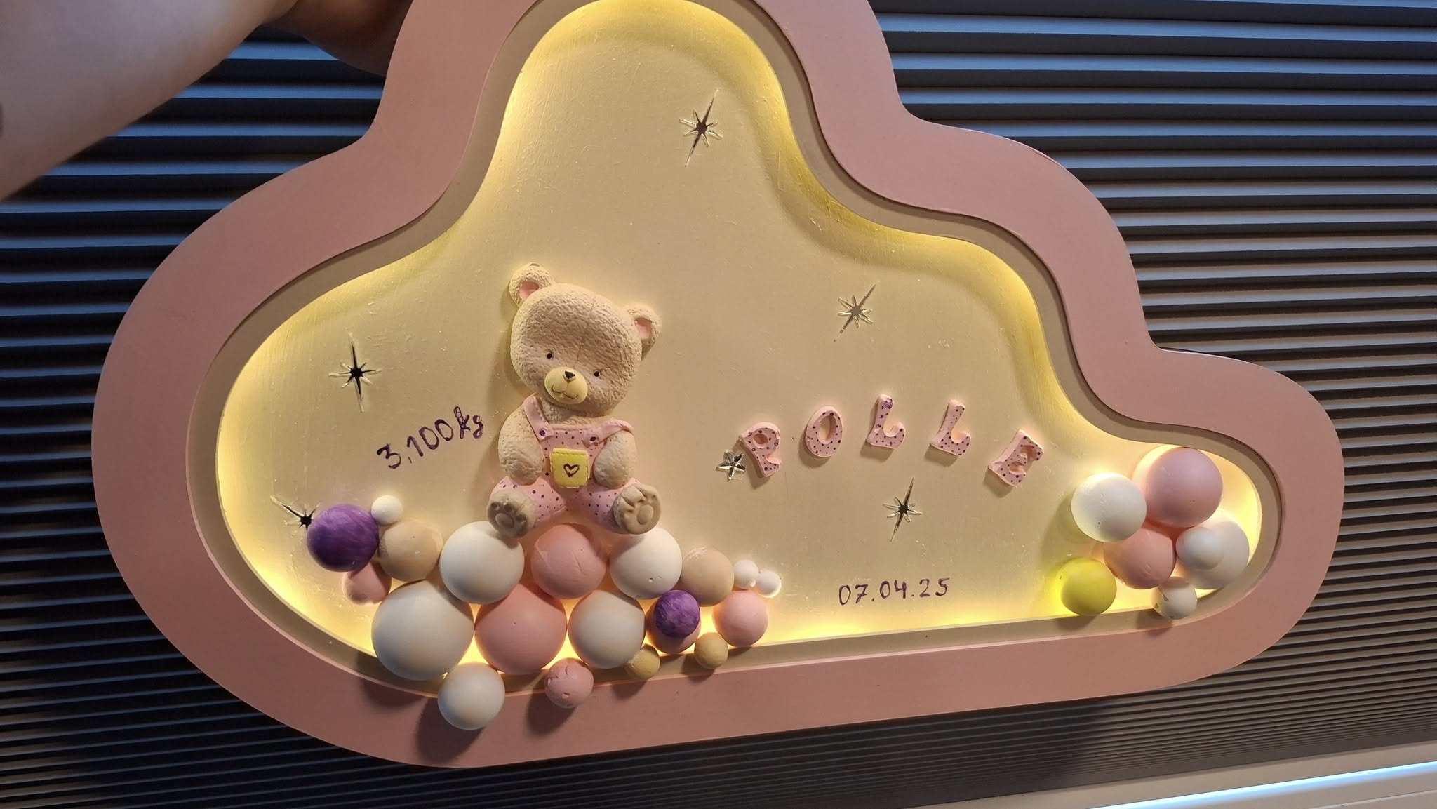 Personalized Handmade 3D LED Baby Lamp