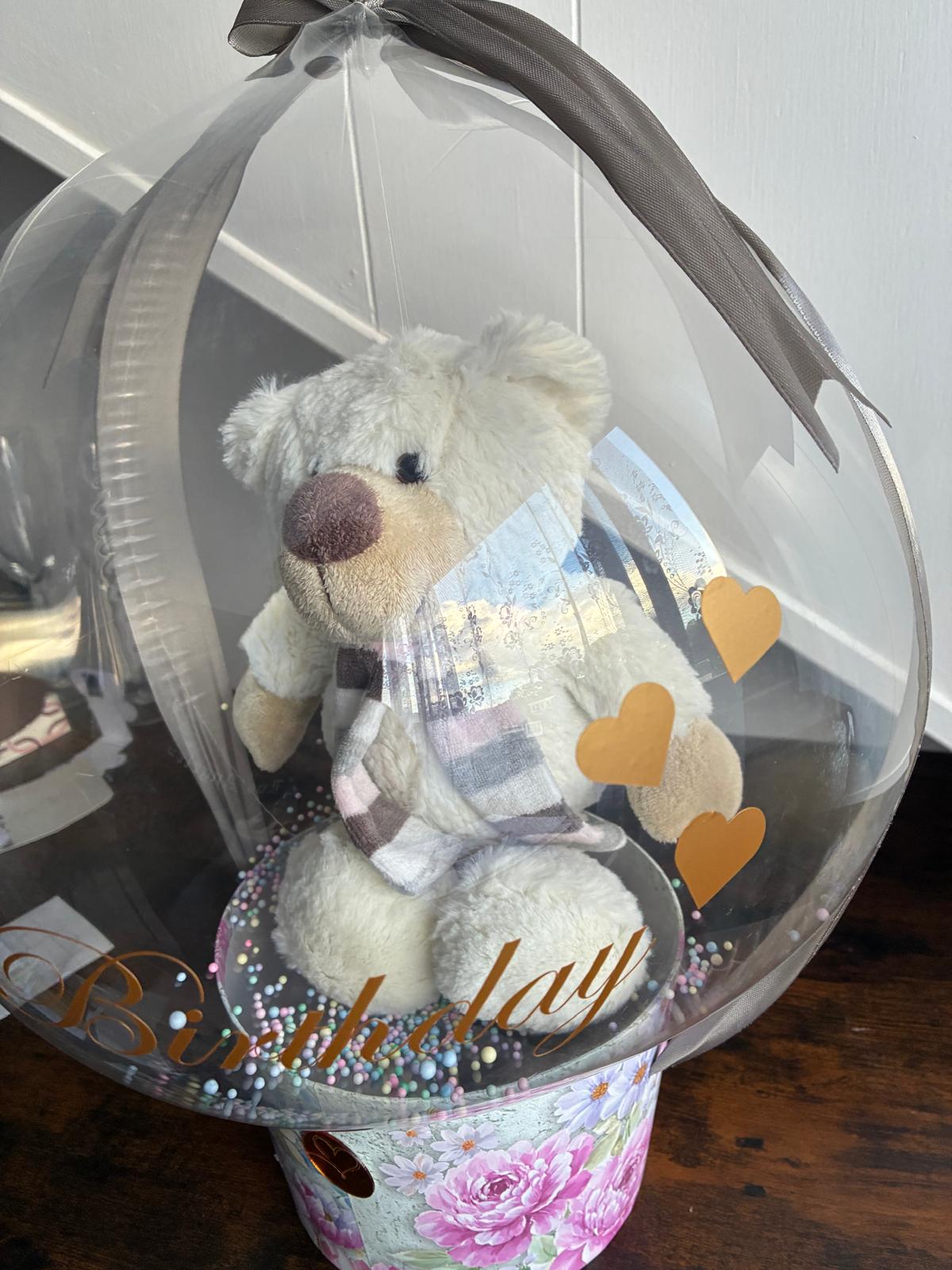 🎂 Birthday Bubble Balloon with Teddy Bear