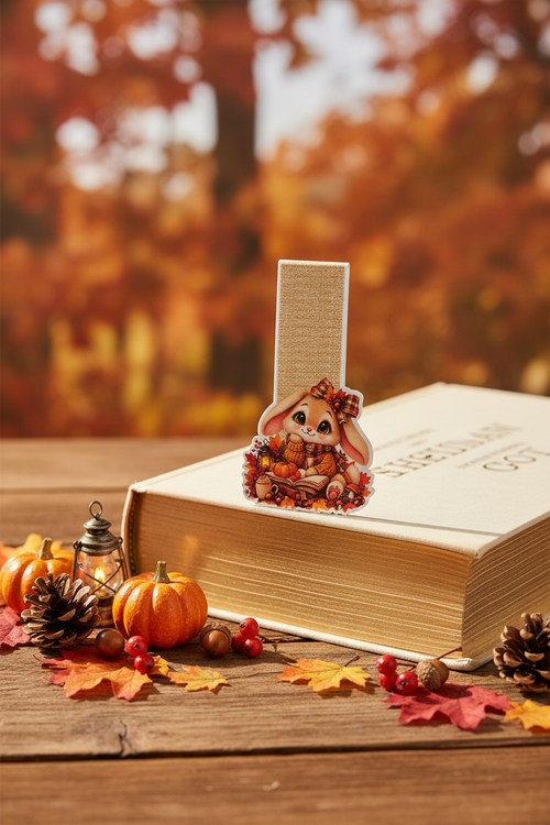 Autumn Bunny Bookmark Premium