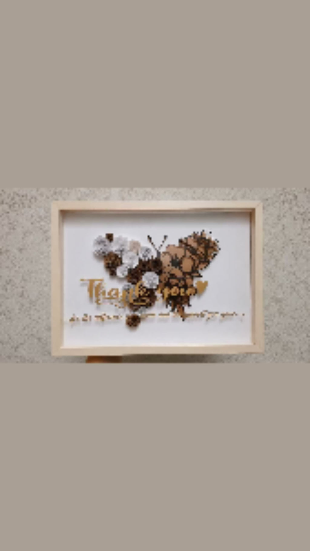 ✨ Handmade 3D Floral Shadow Box ✨