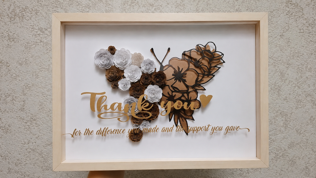 ✨ Handmade 3D Floral Shadow Box ✨