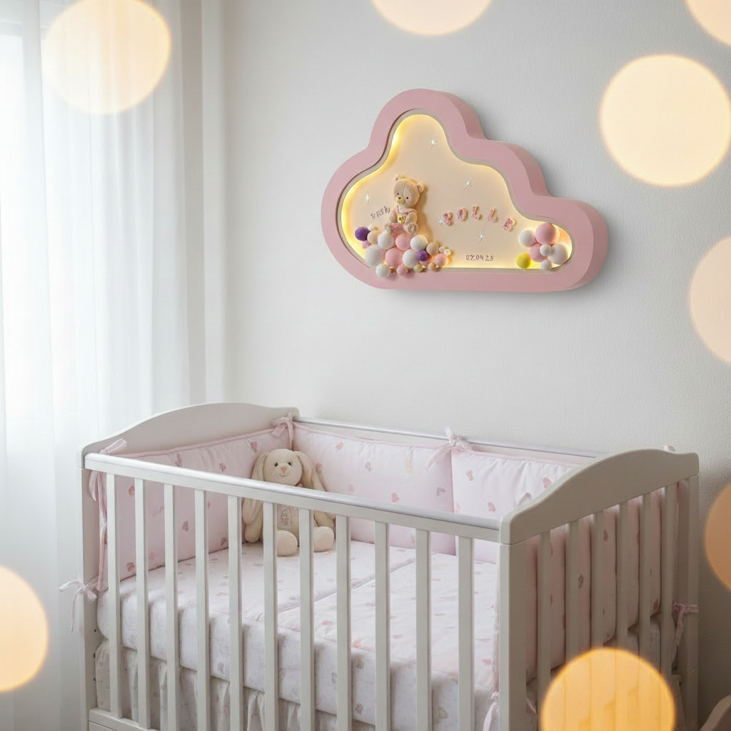 Baby Lamp on Nursery Wall