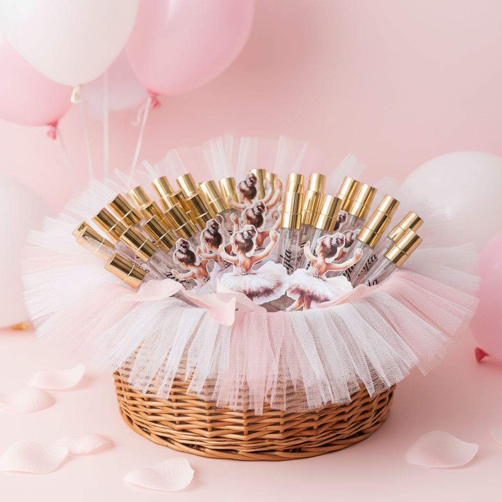 Ballerina Party Favors Rattan Basket