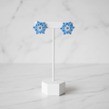 Blue Flower Studs