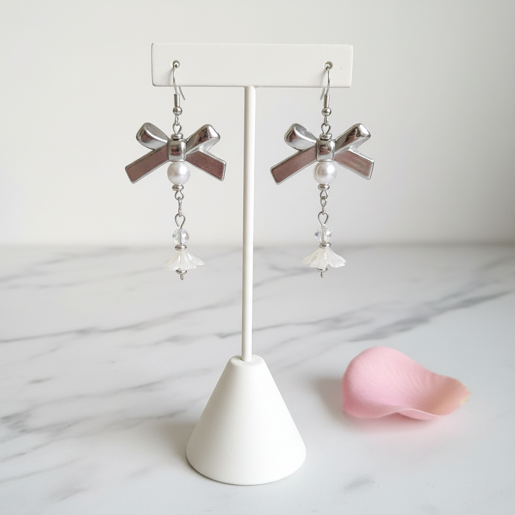 Bow Pearl Earrings