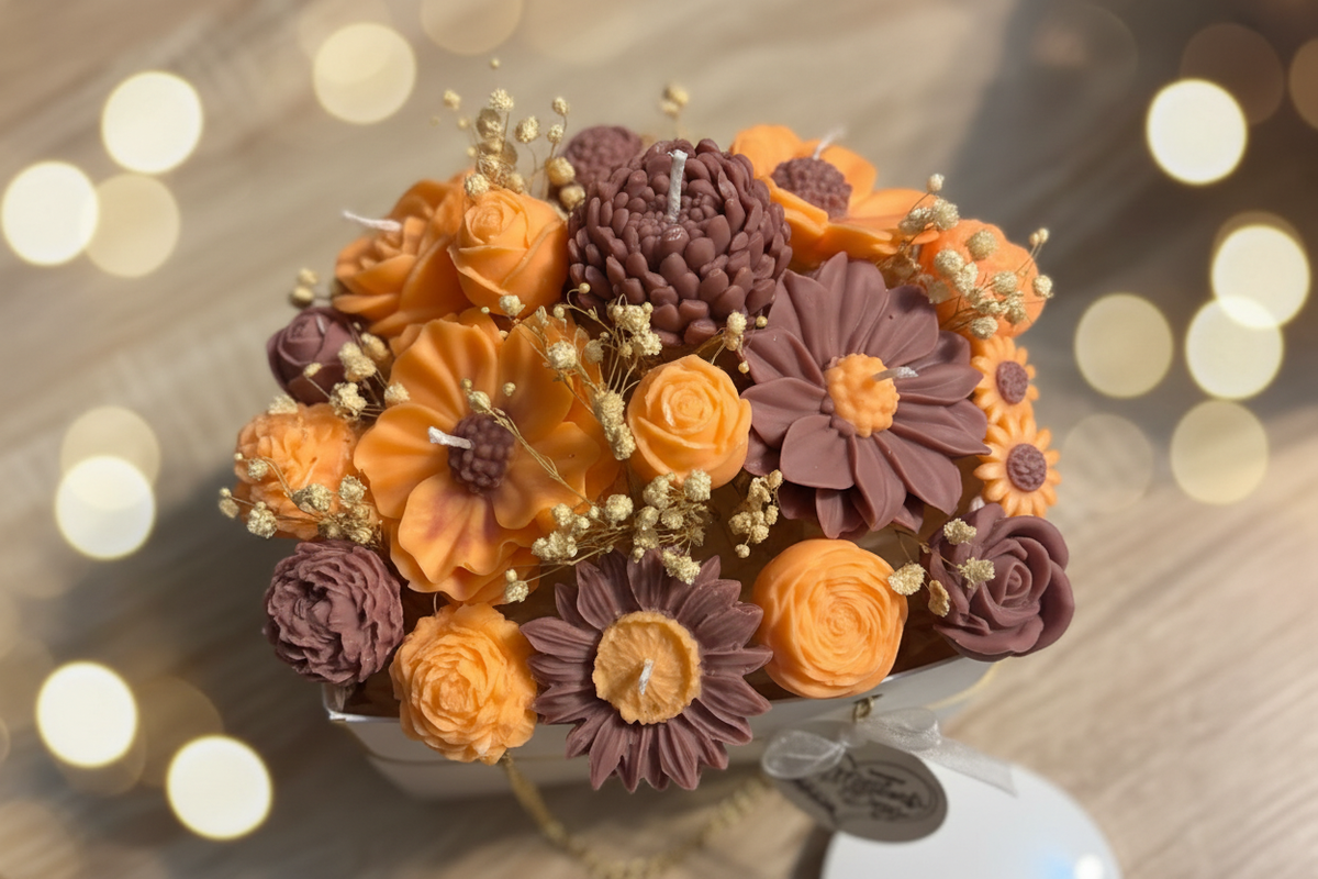 Candle Bouquet Close-Up