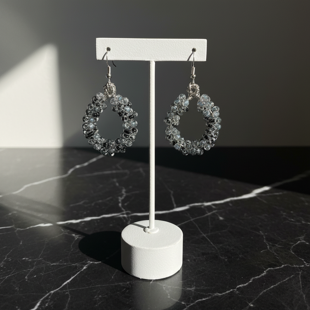 Crystal Hoop Earrings Stand