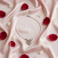 Heart Choker Blush Silk