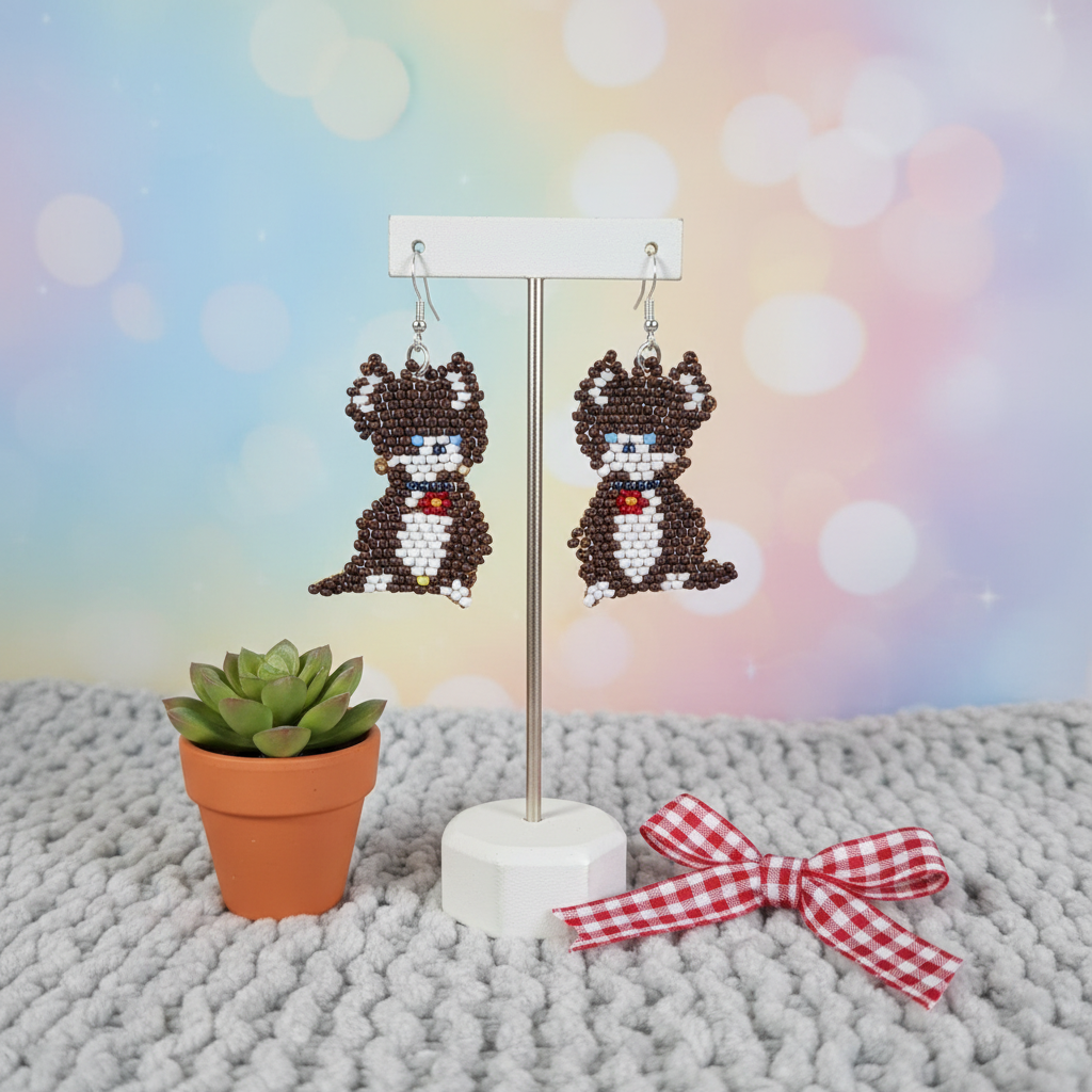 Kitten Earrings Display