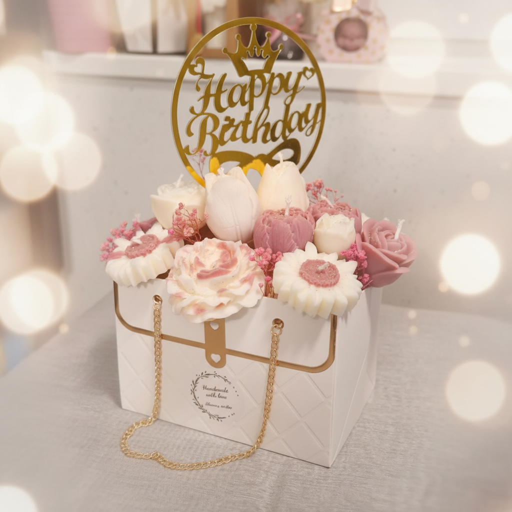 Pink Birthday Candle Bouquet