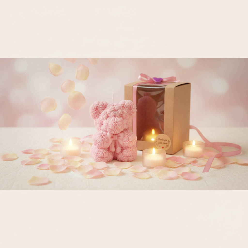 Pink Rose Bear - Product Intro Square