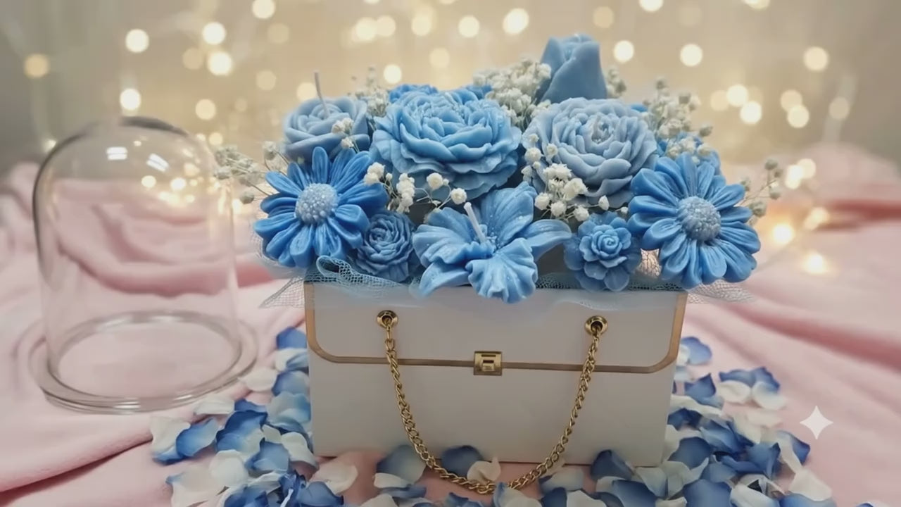 Blue Blossom Candle Bouquet 💙🕯️