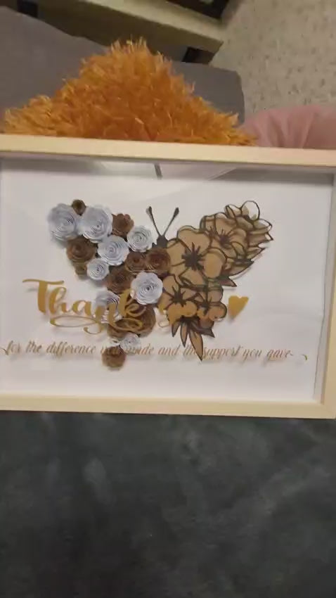 ✨ Handmade 3D Floral Shadow Box ✨