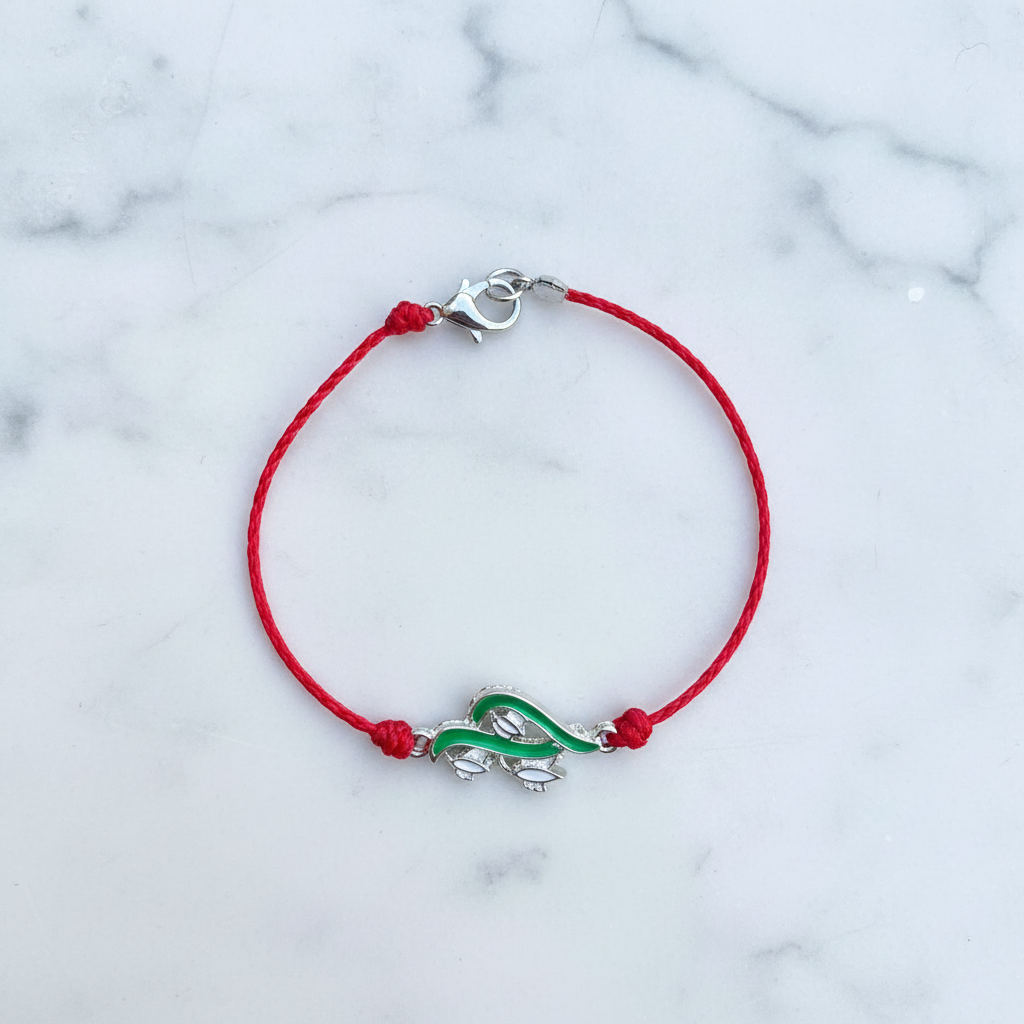 Red Infinity Bracelet Marble Top