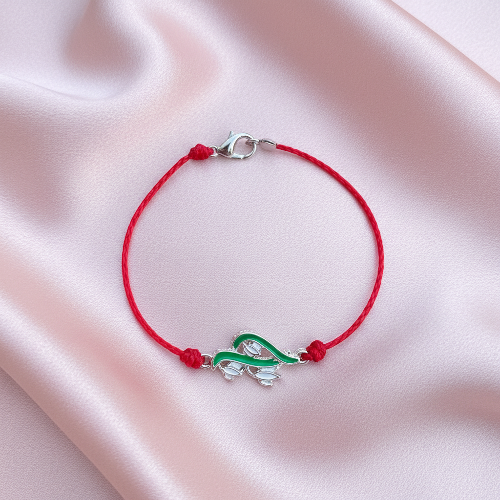 Red Infinity Bracelet Silk Top
