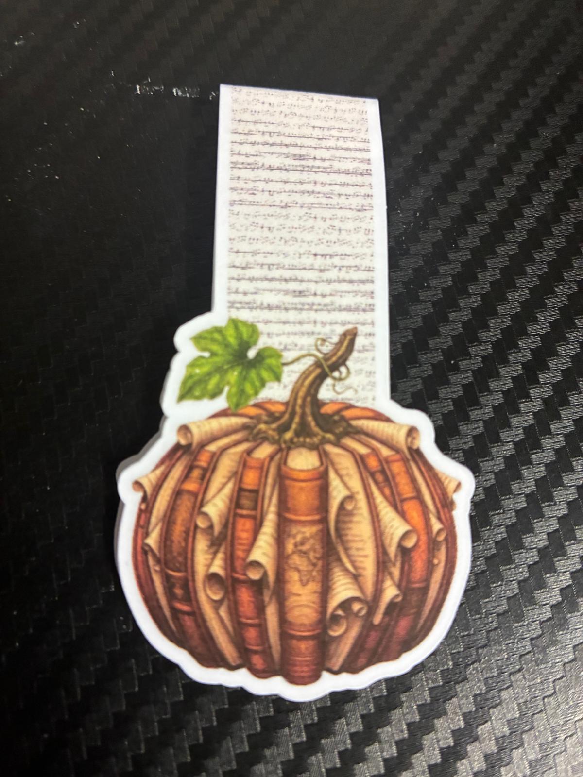 Book Pumpkin Magnetic Bookmark