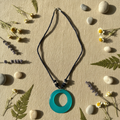 Turquoise Circle Pendant Boho